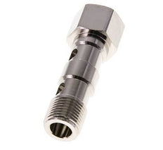 Banjobout 2-weg Vernikkeld Messing G1/2'' Buiten- en Binnendraad 62.5mm