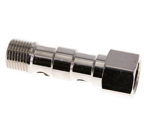 Banjobout 2-weg Vernikkeld Messing G1/2'' Buiten- en Binnendraad 62.5mm