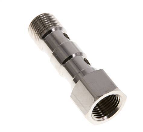 Banjobout 2-weg Vernikkeld Messing G1/2'' Buiten- en Binnendraad 62.5mm