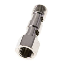 Banjobout 2-weg Vernikkeld Messing G1/2'' Buiten- en Binnendraad 62.5mm