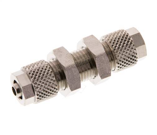 6x4 Vernikkeld Messing Rechte Opsteekkoppeling Schotdoorvoer [2 Stuks]