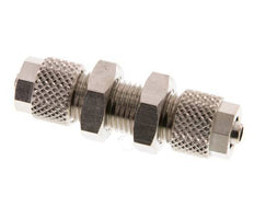 6x4 Vernikkeld Messing Rechte Opsteekkoppeling Schotdoorvoer [2 Stuks]