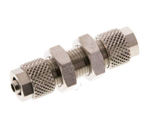 6x4 Vernikkeld Messing Rechte Opsteekkoppeling Schotdoorvoer [2 Stuks]