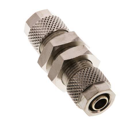 8x6 & 6x4 Vernikkeld Messing Rechte Opsteekkoppeling Schotdoorvoer [2 Stuks]