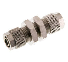 8x6 & 6x4 Vernikkeld Messing Rechte Opsteekkoppeling Schotdoorvoer [2 Stuks]
