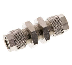 8x6 Vernikkeld Messing Rechte Opsteekkoppeling Schotdoorvoer [2 Stuks]