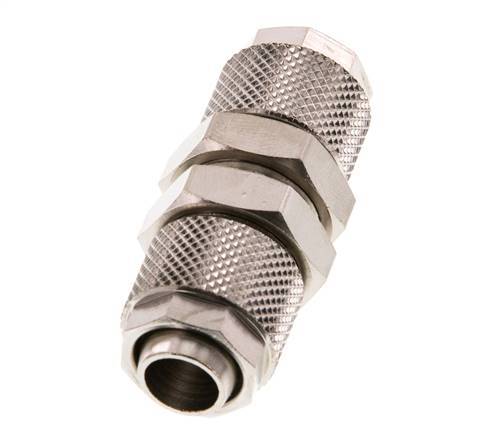 12x10 Vernikkeld Messing Rechte Opsteekkoppeling Schotdoorvoer