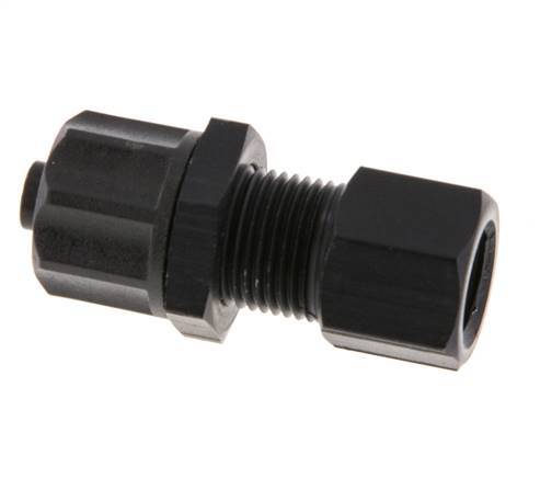 8x6 & G1/8'' Aluminium Rechte Opsteekkoppeling Binnendraad Schotdoorvoer