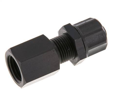 8x6 & G1/4'' Aluminium Rechte Opsteekkoppeling Binnendraad Schotdoorvoer