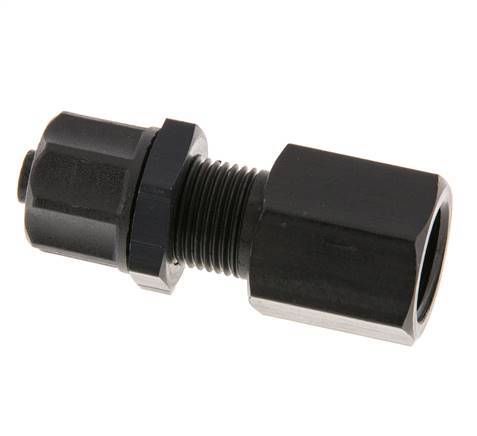 8x6 & G1/4'' Aluminium Rechte Opsteekkoppeling Binnendraad Schotdoorvoer