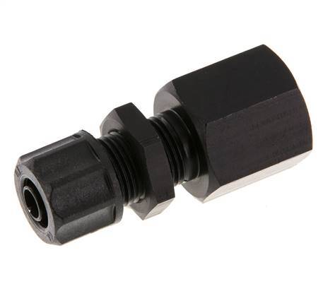 8x6 & G3/8'' Aluminium Rechte Opsteekkoppeling Binnendraad Schotdoorvoer