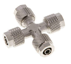 6x4 Vernikkeld Messing Kruis-Opsteekkoppeling