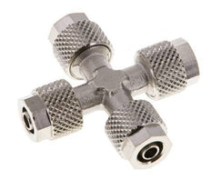 6x4 Vernikkeld Messing Kruis-Opsteekkoppeling