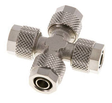 8x6 Vernikkeld Messing Kruis-Opsteekkoppeling