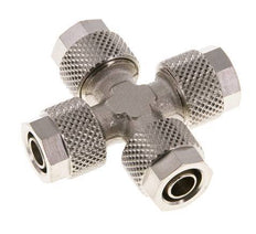 8x6 Vernikkeld Messing Kruis-Opsteekkoppeling