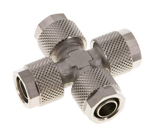 10x8 Vernikkeld Messing Kruis-Opsteekkoppeling