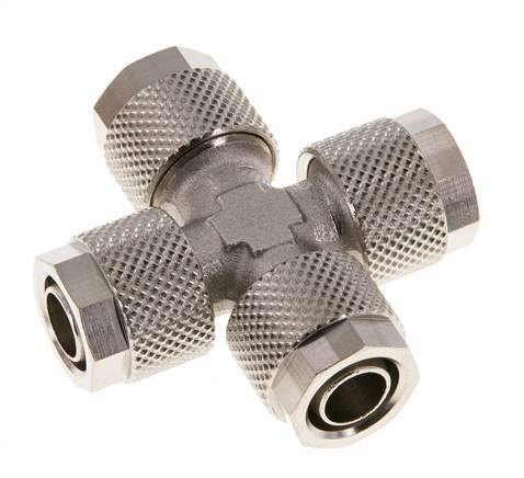 10x8 Vernikkeld Messing Kruis-Opsteekkoppeling