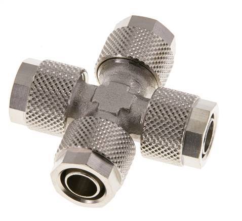 10x8 Vernikkeld Messing Kruis-Opsteekkoppeling