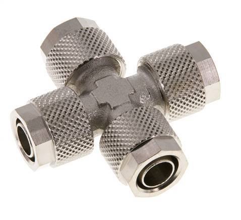 10x8 Vernikkeld Messing Kruis-Opsteekkoppeling
