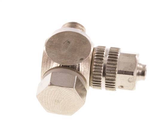 4.3x3 & M5 Nickel plated Brass Banjo Push-on Fitting with Male Threads with O-ring Rotatable [10 Pieces]