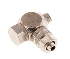 4.3x3 & M5 Nickel plated Brass Banjo Push-on Fitting with Male Threads with O-ring Rotatable [10 Pieces]