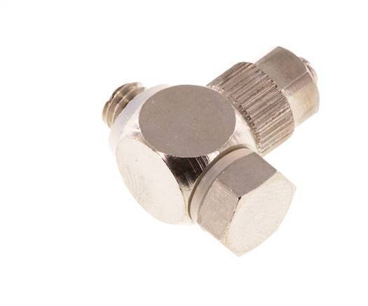 5x3 & M5 Nickel plated Brass Banjo Push-on Fitting with Male Threads with O-ring Rotatable [10 Pieces]