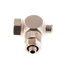 5x3 & M5 Nickel plated Brass Banjo Push-on Fitting with Male Threads with O-ring Rotatable [10 Pieces]