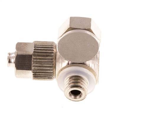 5x3 & M5 Nickel plated Brass Banjo Push-on Fitting with Male Threads with O-ring Rotatable [10 Pieces]
