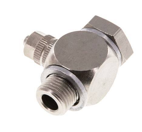 4.3x3 & G1/8'' Nickel plated Brass Banjo Push-on Fitting with Male Threads with O-ring Rotatable [10 Pieces]
