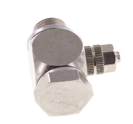 4.3x3 & G1/8'' Nickel plated Brass Banjo Push-on Fitting with Male Threads with O-ring Rotatable [10 Pieces]