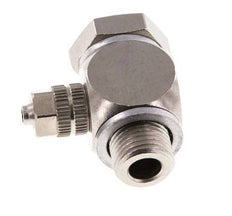 4.3x3 & G1/8'' Nickel plated Brass Banjo Push-on Fitting with Male Threads with O-ring Rotatable [10 Pieces]