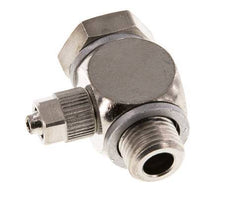 5x3 & G1/8'' Nickel plated Brass Banjo Push-on Fitting with Male Threads with O-ring Rotatable [10 Pieces]
