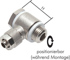 5x3 & M5 Nickel plated Brass Banjo Push-on Fitting with Male Threads with O-ring Rotatable [10 Pieces]