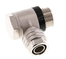 11.6x9 & G3/8'' Nickel plated Brass Banjo Push-on Fitting with Male Threads with O-ring Rotatable [10 Pieces]
