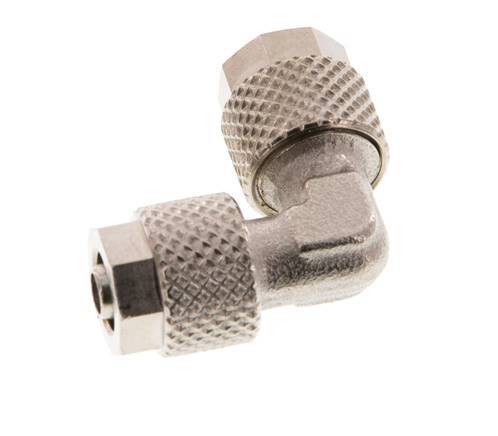 6x4 Nickel plated Brass Elbow Push-on Fitting [2 Pieces]