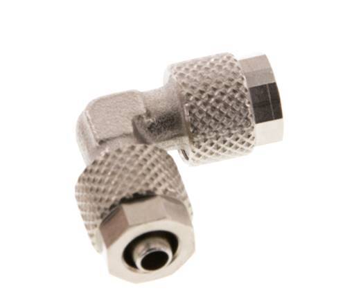 6x4 Nickel plated Brass Elbow Push-on Fitting [2 Pieces]