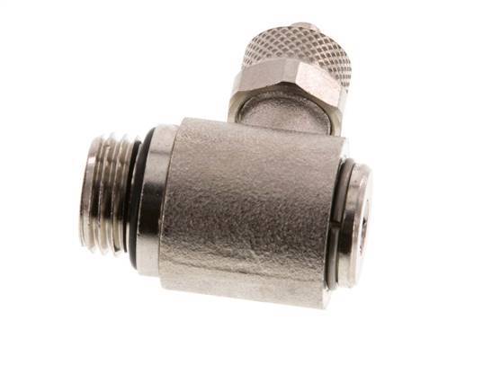 6x4 & G1/4'' Vernikkeld Messing L-Opsteekkoppeling Buitendraad Binnenzeskant