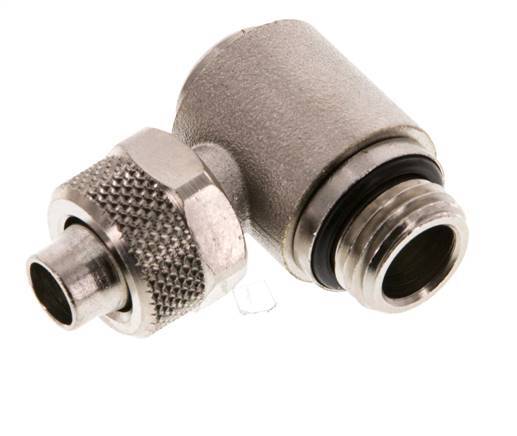 10x8 & G1/4'' Vernikkeld Messing L-Opsteekkoppeling Buitendraad Binnenzeskant