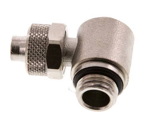 10x8 & G1/4'' Vernikkeld Messing L-Opsteekkoppeling Buitendraad Binnenzeskant