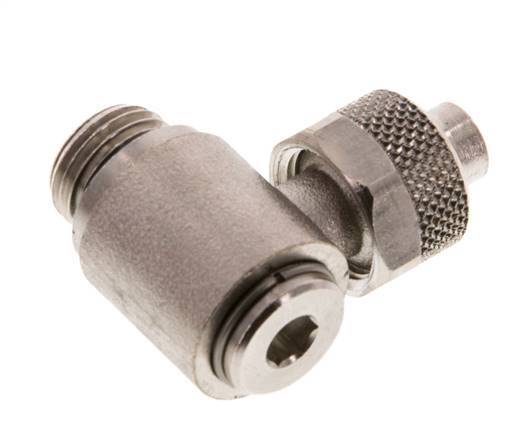 10x8 & G1/4'' Vernikkeld Messing L-Opsteekkoppeling Buitendraad Binnenzeskant
