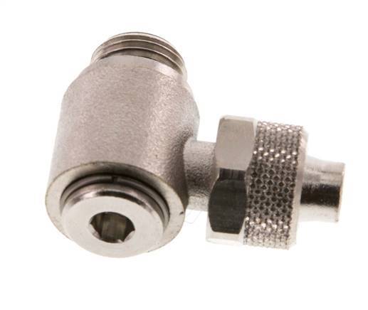 10x8 & G1/4'' Vernikkeld Messing L-Opsteekkoppeling Buitendraad Binnenzeskant