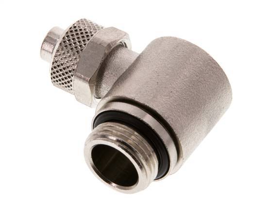 10x8 & G3/8'' Vernikkeld Messing L-Opsteekkoppeling Buitendraad Binnenzeskant