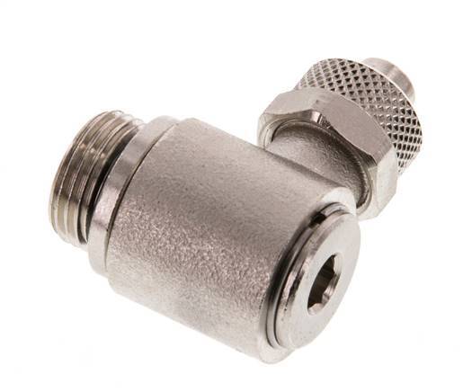 10x8 & G3/8'' Vernikkeld Messing L-Opsteekkoppeling Buitendraad Binnenzeskant