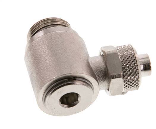 10x8 & G3/8'' Vernikkeld Messing L-Opsteekkoppeling Buitendraad Binnenzeskant