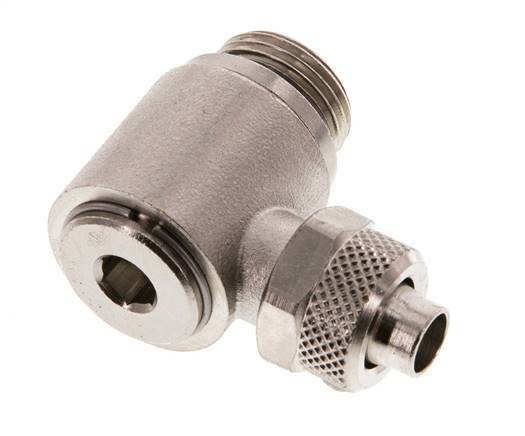 10x8 & G3/8'' Vernikkeld Messing L-Opsteekkoppeling Buitendraad Binnenzeskant