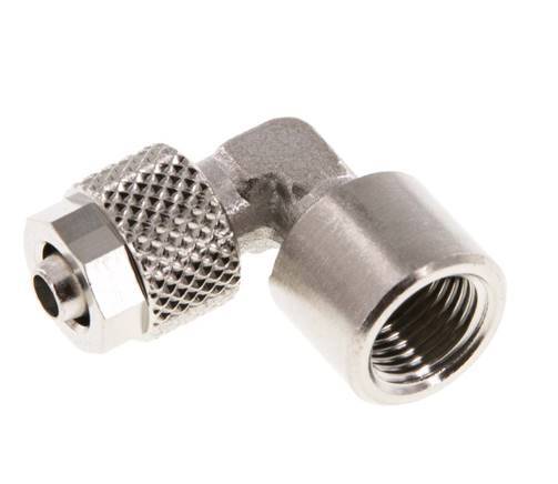 6x4 & G1/8'' Vernikkeld Messing L-Opsteekkoppeling Binnendraad [2 Stuks]