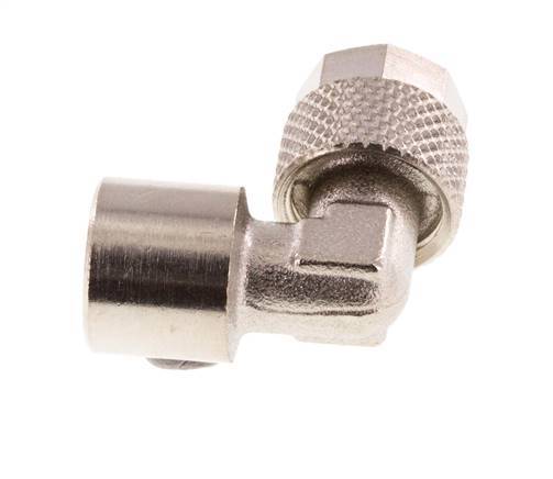 8x6 & G1/8'' Vernikkeld Messing L-Opsteekkoppeling Binnendraad [5 Stuks]