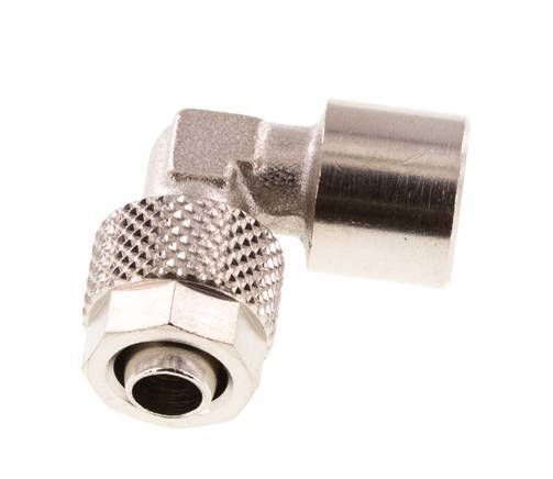 8x6 & G1/8'' Vernikkeld Messing L-Opsteekkoppeling Binnendraad [5 Stuks]