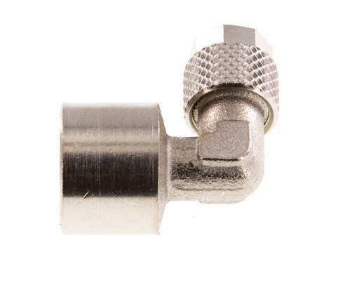 6x4 & G1/4'' Vernikkeld Messing L-Opsteekkoppeling Binnendraad [2 Stuks]