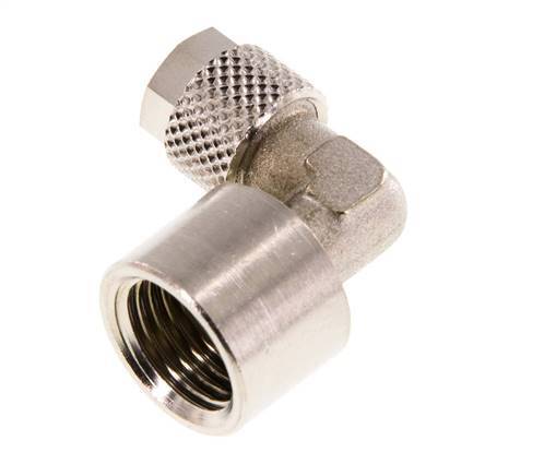 6x4 & G1/4'' Vernikkeld Messing L-Opsteekkoppeling Binnendraad [2 Stuks]
